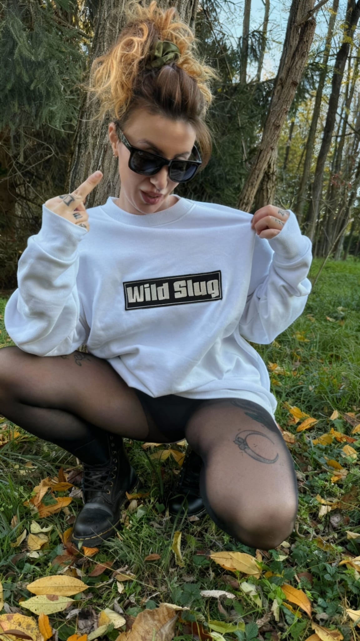 LadySlug White SweatHoodie