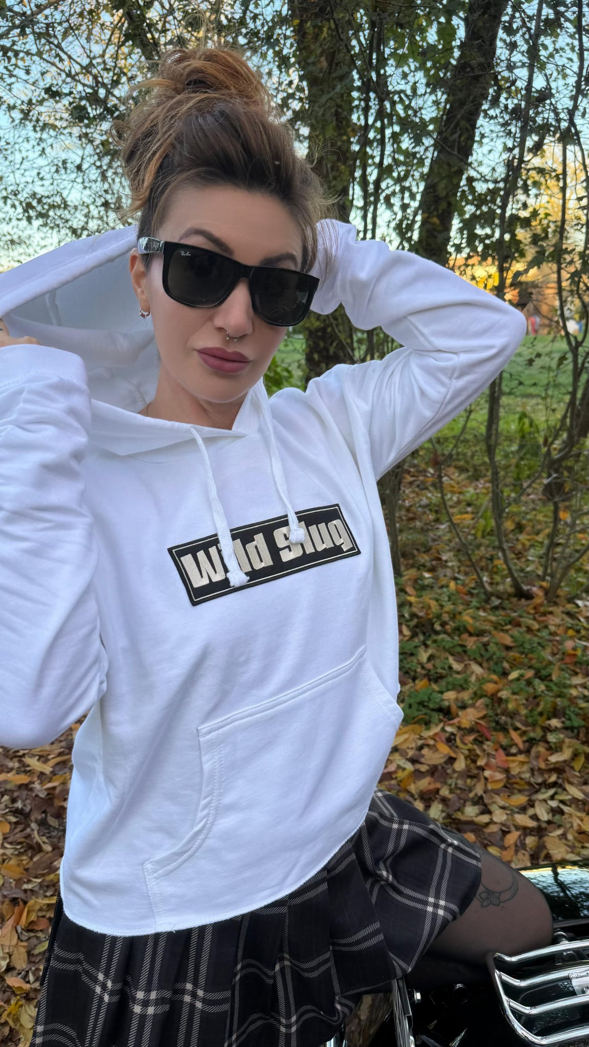 LadySlug White SweatHoodie