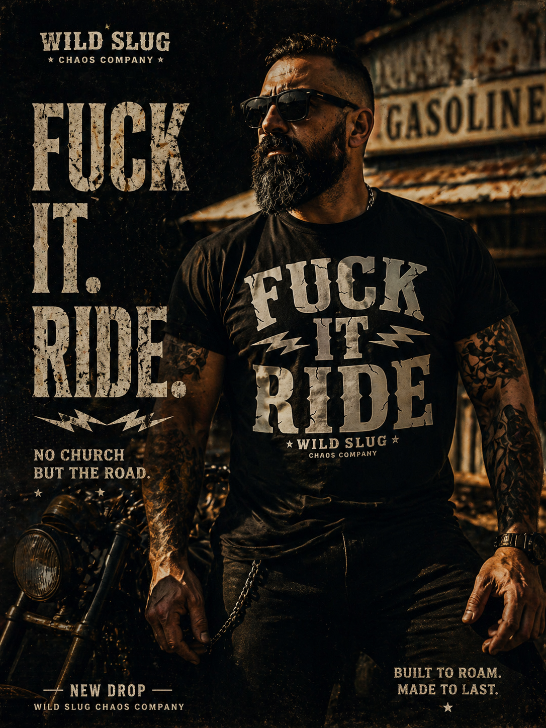 T-shirt Fuc*Ride black or White
