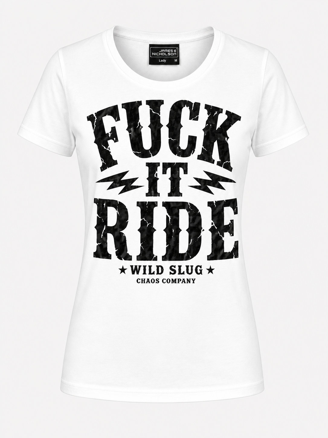 T Shirt Fuck It Ride Black or White – Women Tee