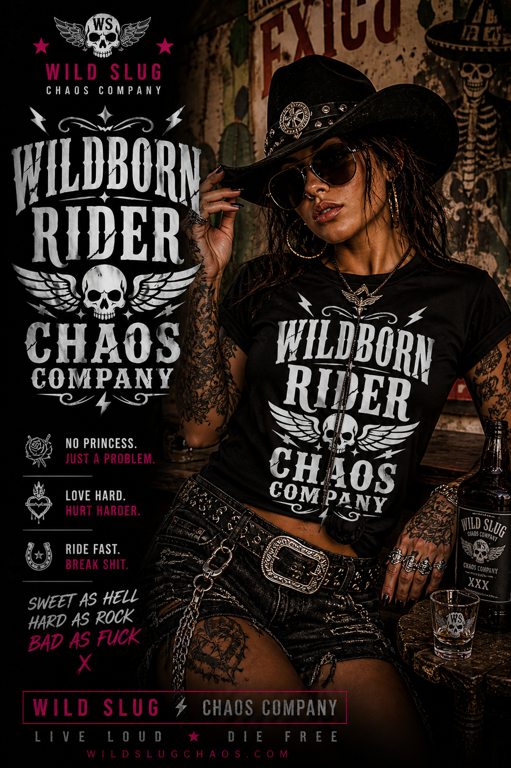 T Shirt Wildborn Black or White  – Women Tee