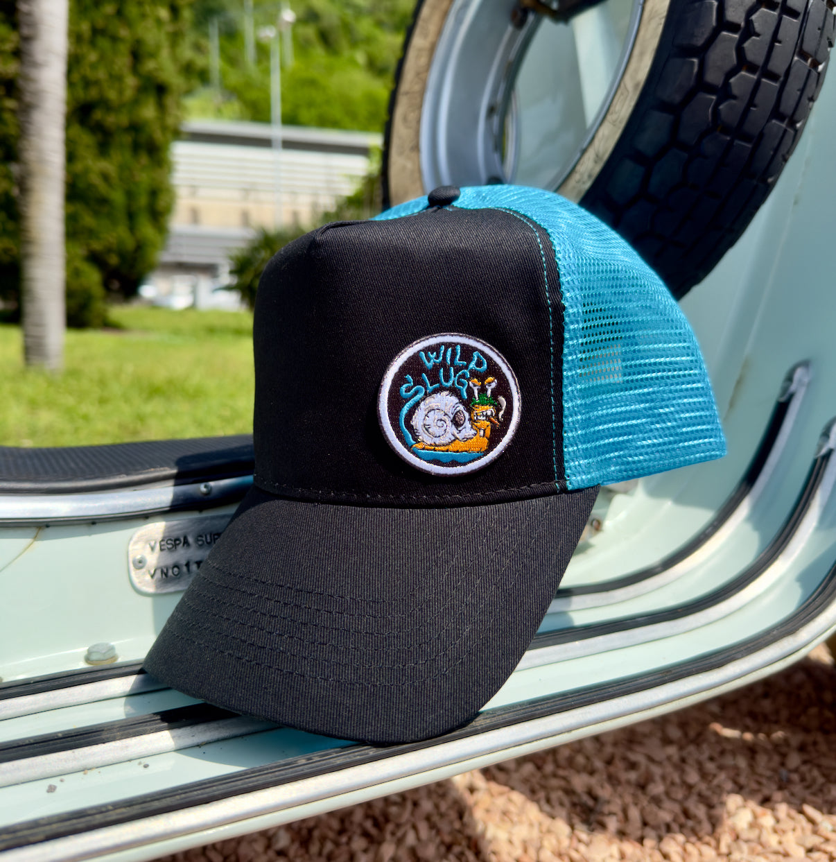 Hat Cap WildSlug Black&Surfblue